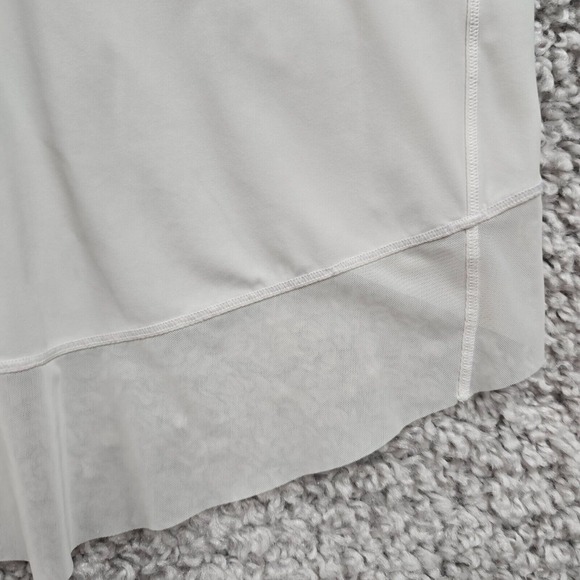 Lululemon Shirt Womens Medium White Short Sleeve‎ Pullover Active Gym Yoga READ - Picture 2 of 9